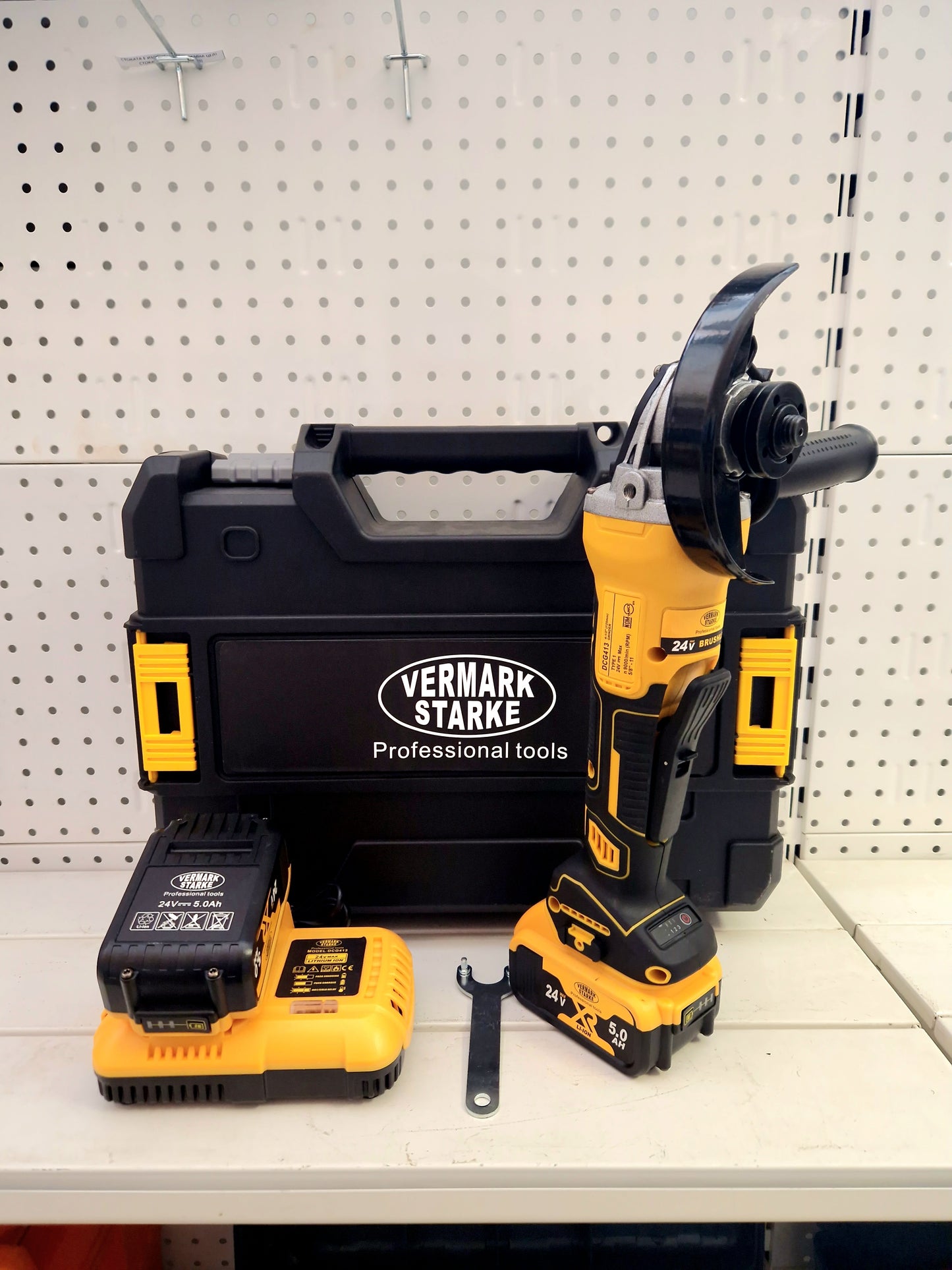 Акумулаторен ъглошлайф 125мм VermarkStarke 24v 6Ah