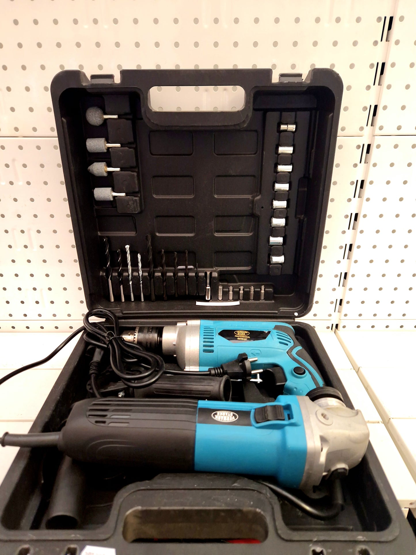 Комплект Ъглошлайф и бормашина VermarkStarke 1100W