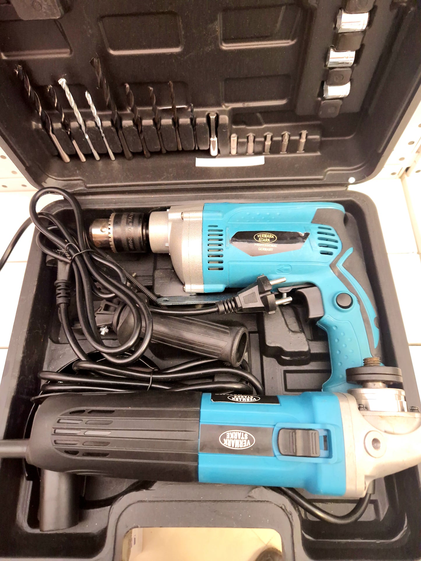 Комплект Ъглошлайф и бормашина VermarkStarke 1100W