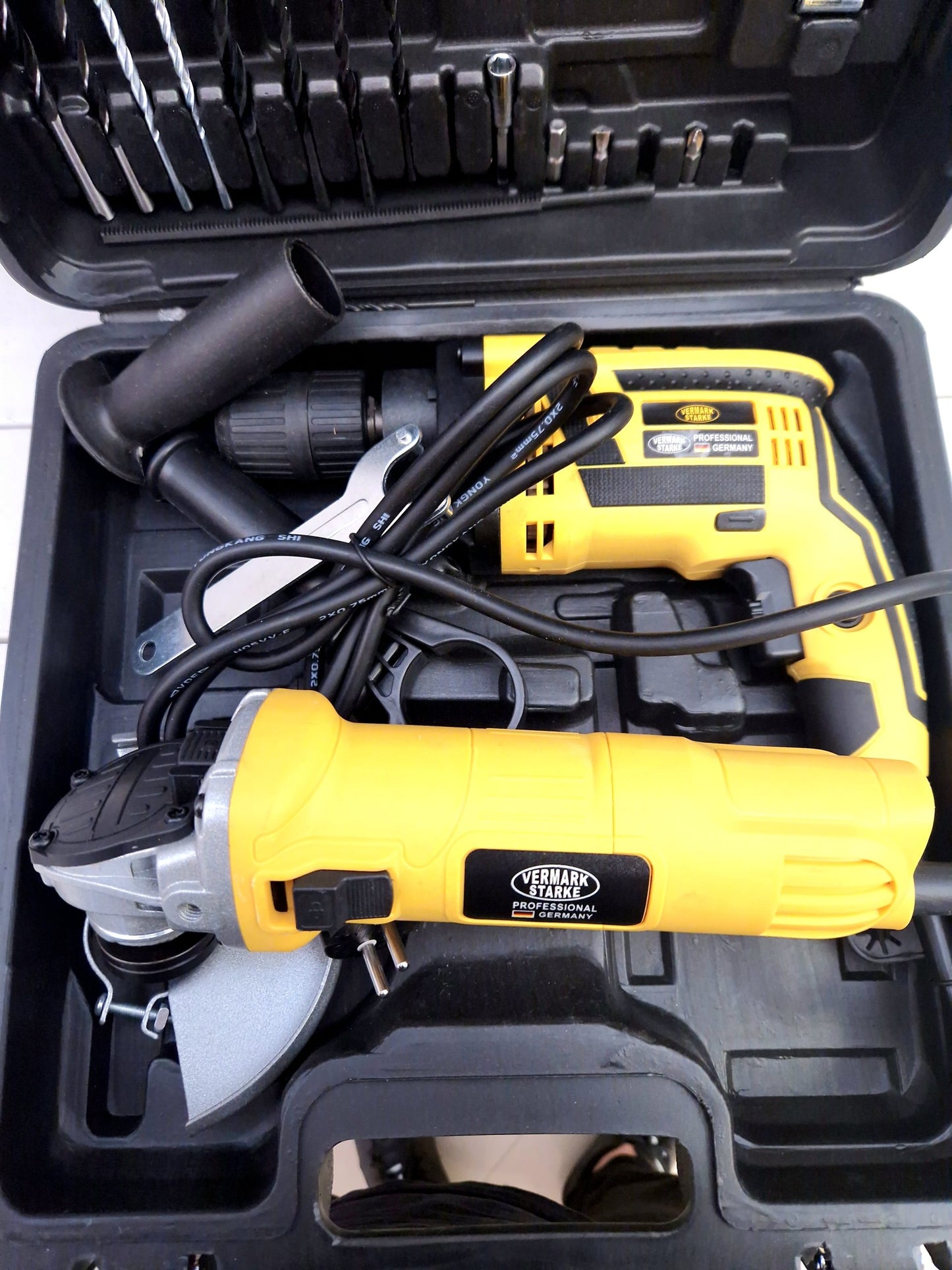 Комплект Ъглошлайф и бормашина Vermarkstarke 1100W