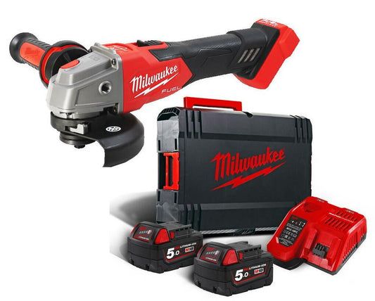 Акумулаторен Безчетков Ъглошлайф - Milwaukee 18V5Ah 1200W