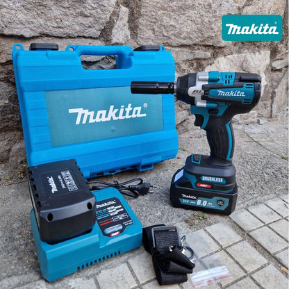 Промо комплект: Ударен Гайковерт/Винтоверт 24V 6Ah Makita 850N/m + Aкумулаторен ъглошлайф Makita 24V 6Ah